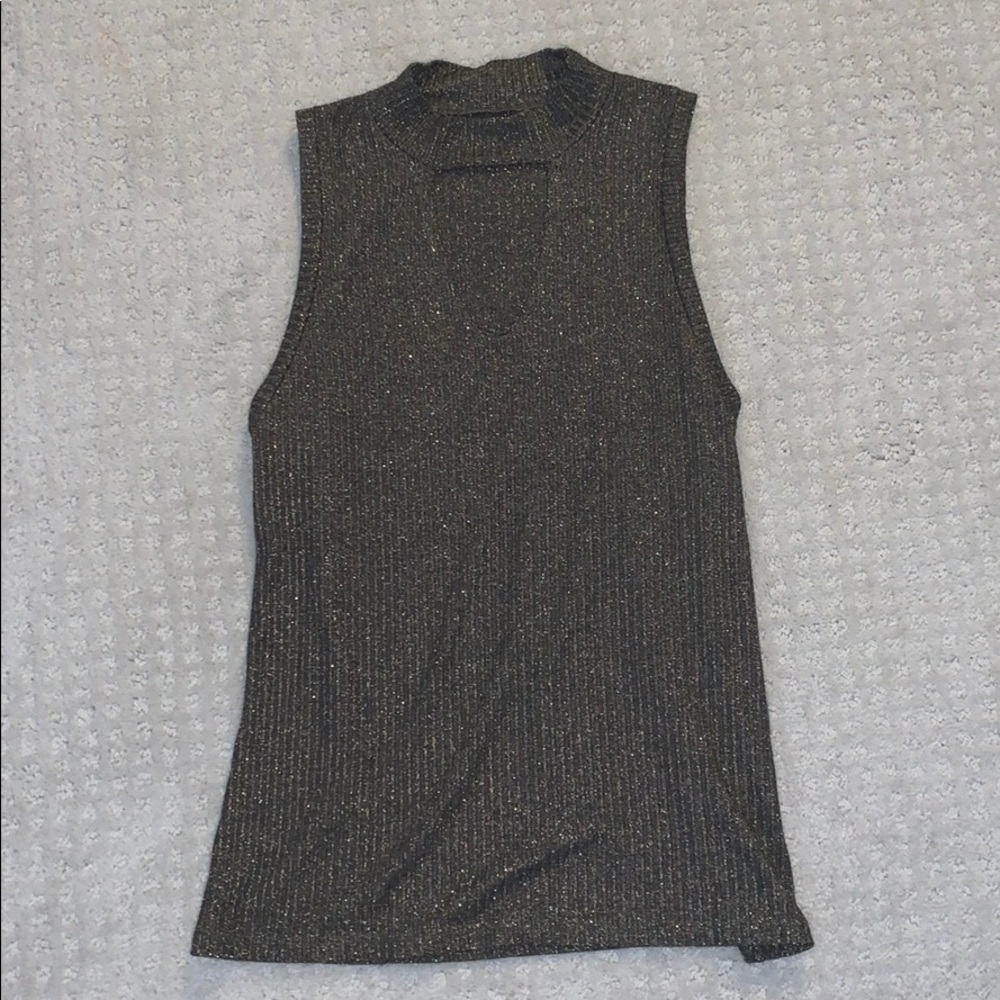 Only Hearts Sleeveless Metallic Top